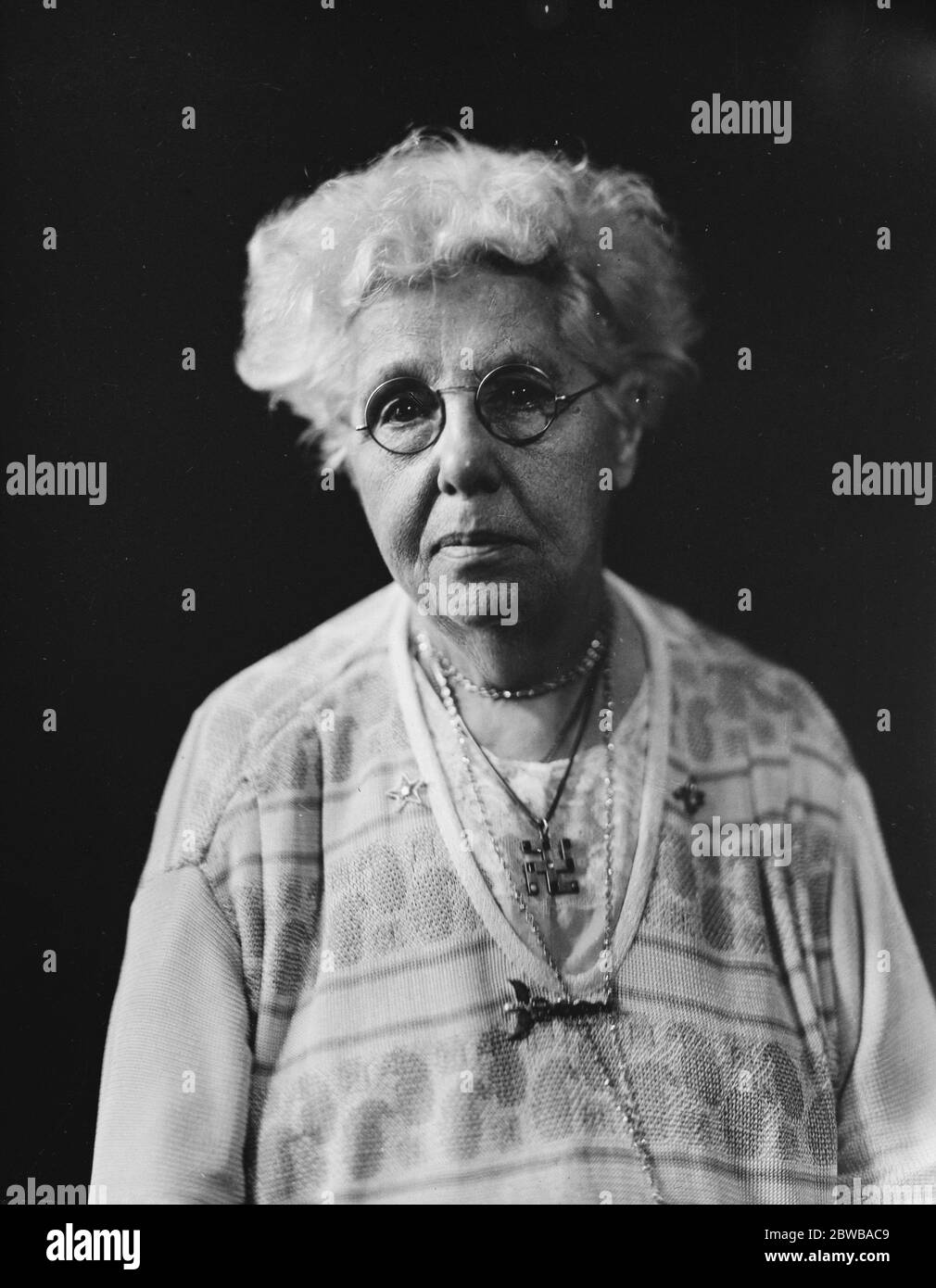 Dr. Annie Besant, bemerkte Theosoph. Sie ist derjenige, der Jiddu Krishnamurti gebracht hat, der sich selbst den "Neuen messias" in die Vereinigten Staaten nennt. 14. September 1926 Stockfoto