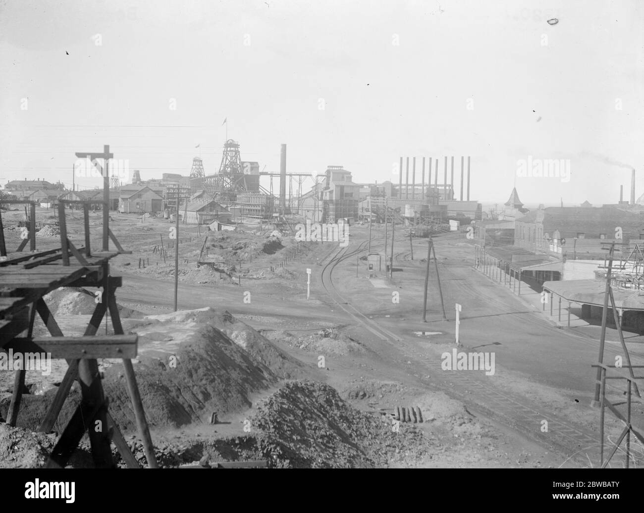 Der Prinz von Wales Tour in Australien. Die berühmte Kilgowrie Goldmine, die der Prinz von Wales besucht. 24. September 1920 Stockfoto