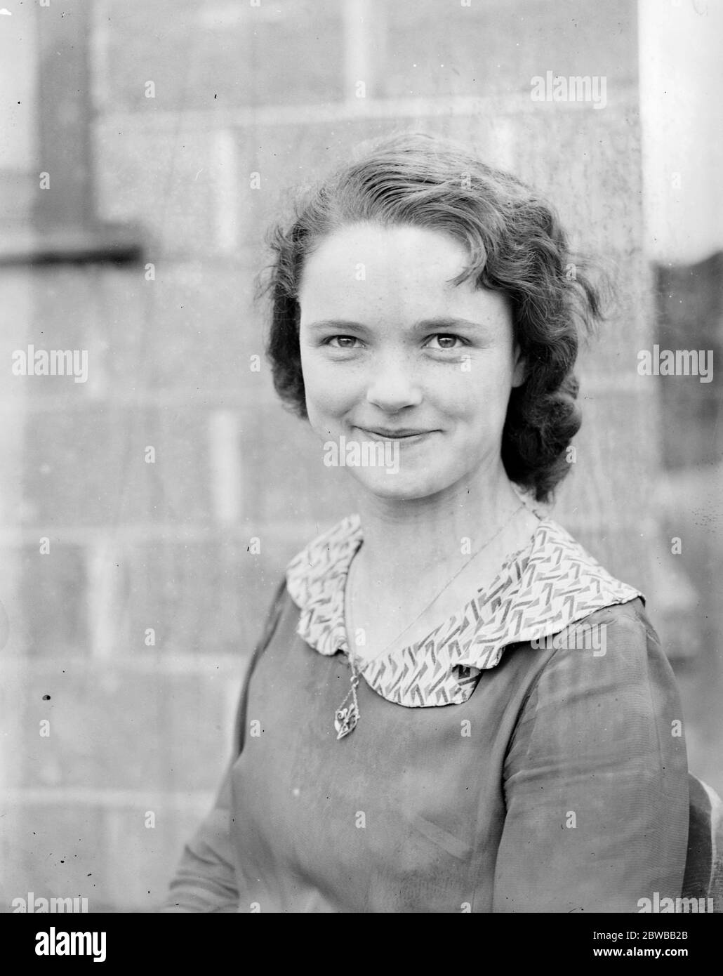 Miss Bella Whitehead, 17 Jahre alt, die als Laindon ' s Carnival Queen gewählt wurde. April 1934 Stockfoto