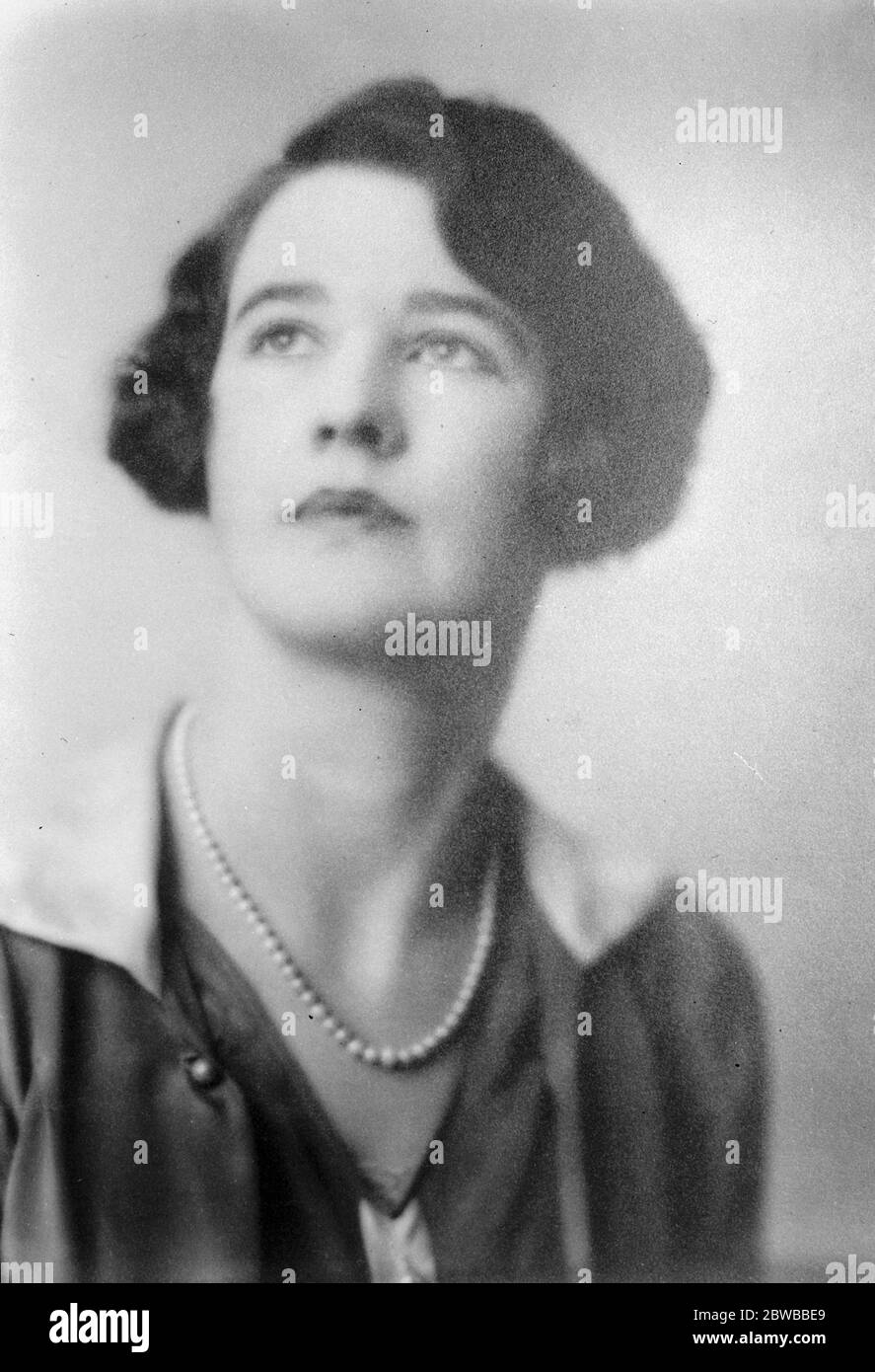 Miss Joan Burrell, die Lord North am 9. Juni verheiratet werden soll. Juni 1927 Stockfoto