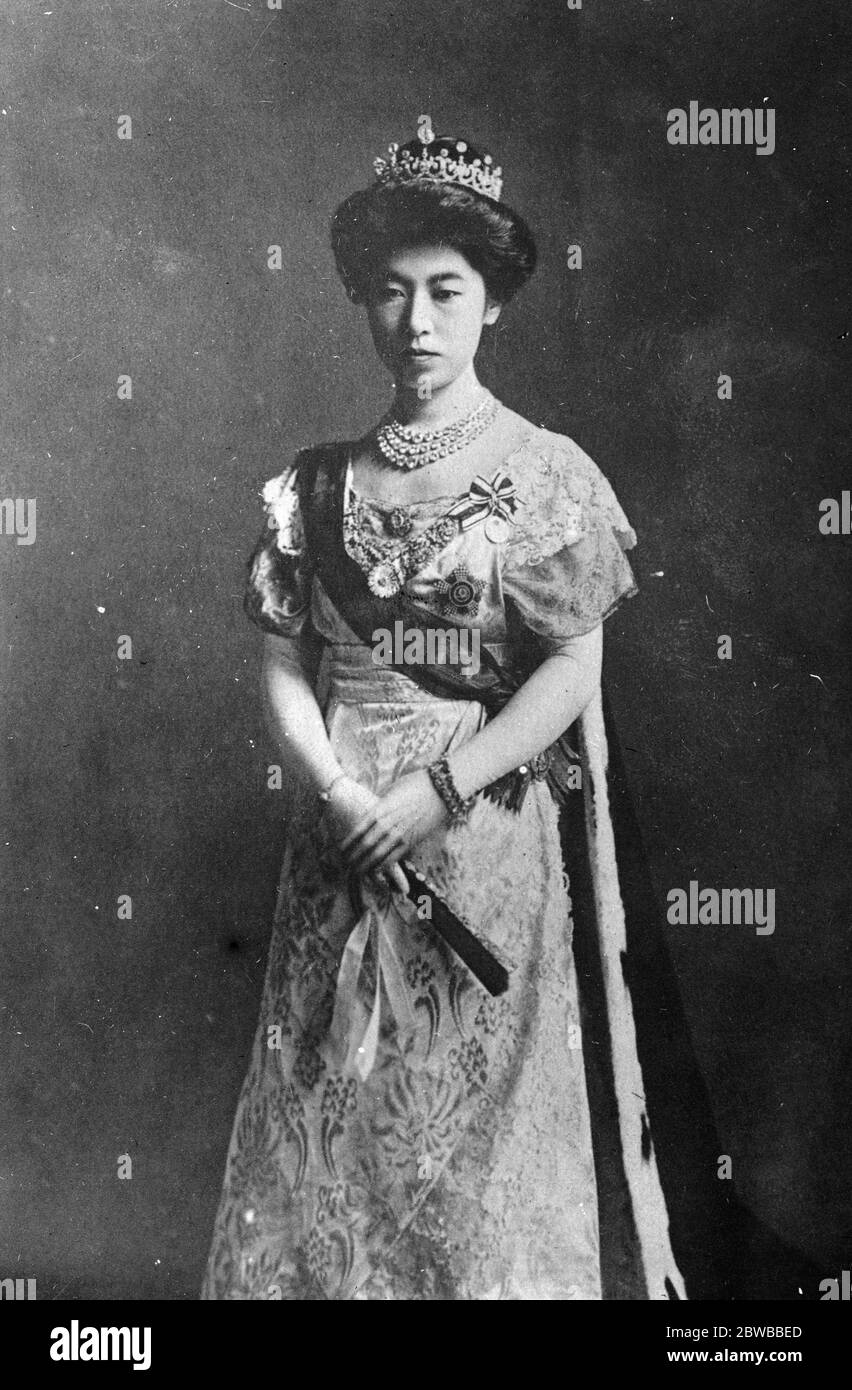 Schwere Krankheit und Tod des Kaisers von Japan . Die Dowager Kaiserin von Japan . 27. November 1926 Stockfoto