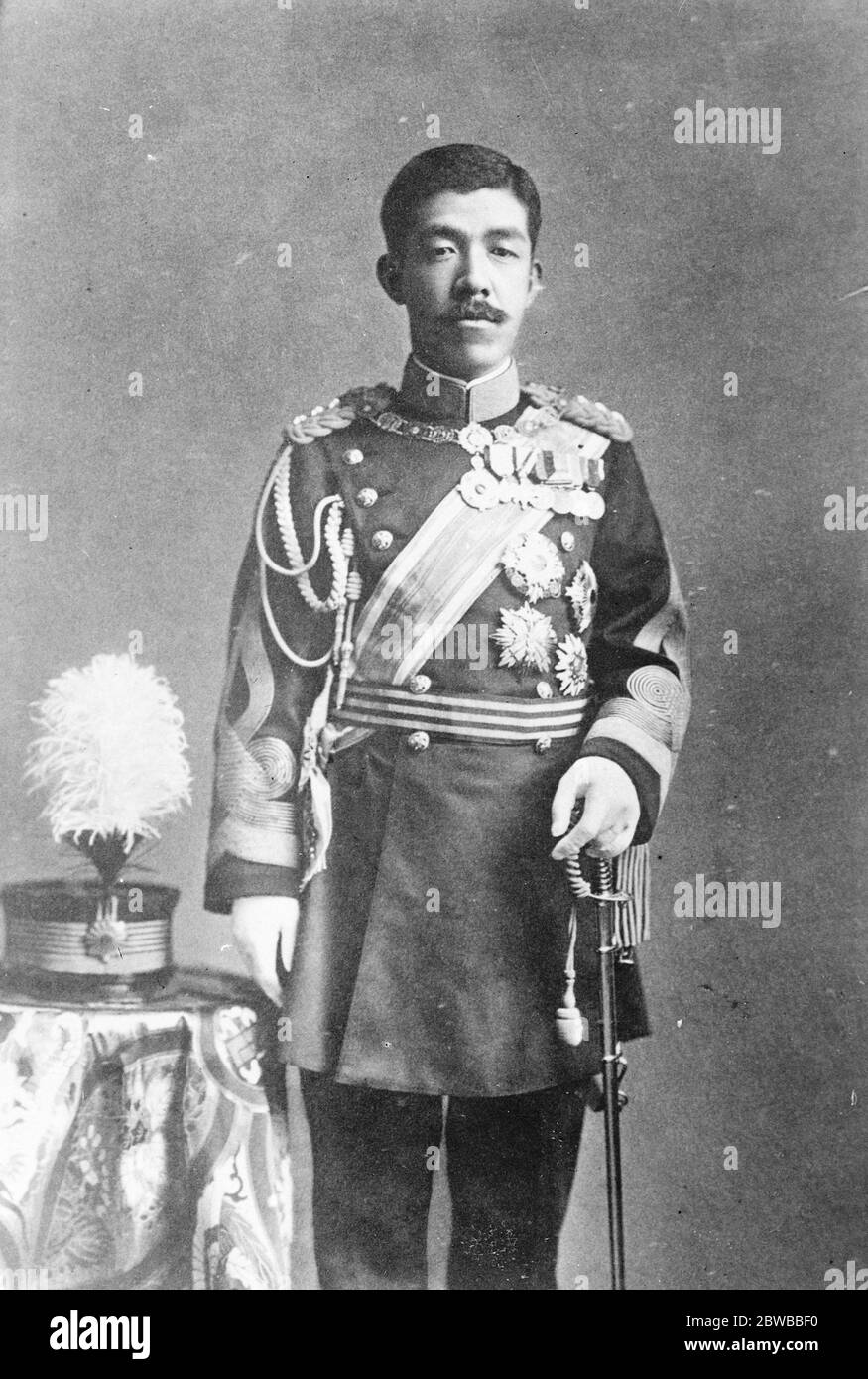 Schwere Krankheit des Kaisers von Japan . Kaiser Yoshihito . 27. November 1926 Stockfoto