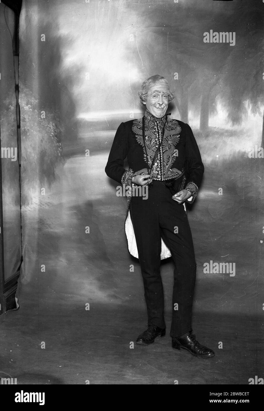 Colonel L Estrange Malone als Herr Lloyd George am Half Circle Club Fancy Dress Dance 10. Januar 1924 Stockfoto