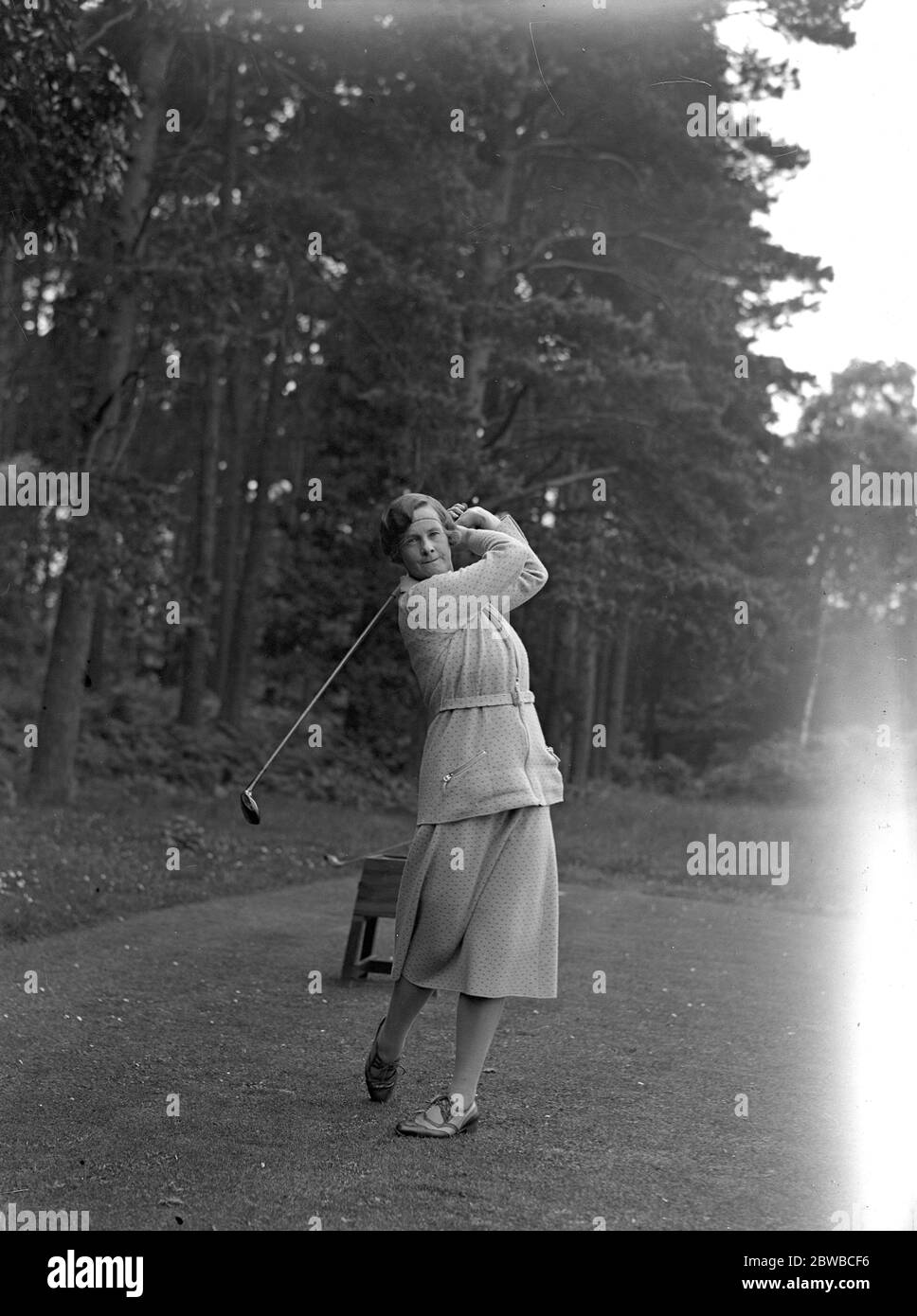 Männer gegen Frauen Golf im neuseeländischen Club, Byfleet Miss Molly Gourlay 1931 Stockfoto