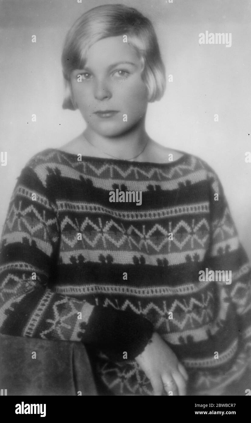 Amanda Pritz, Tochter eines wohlhabenden Wiener Metzgers. 22 Juli 1927 Stockfoto