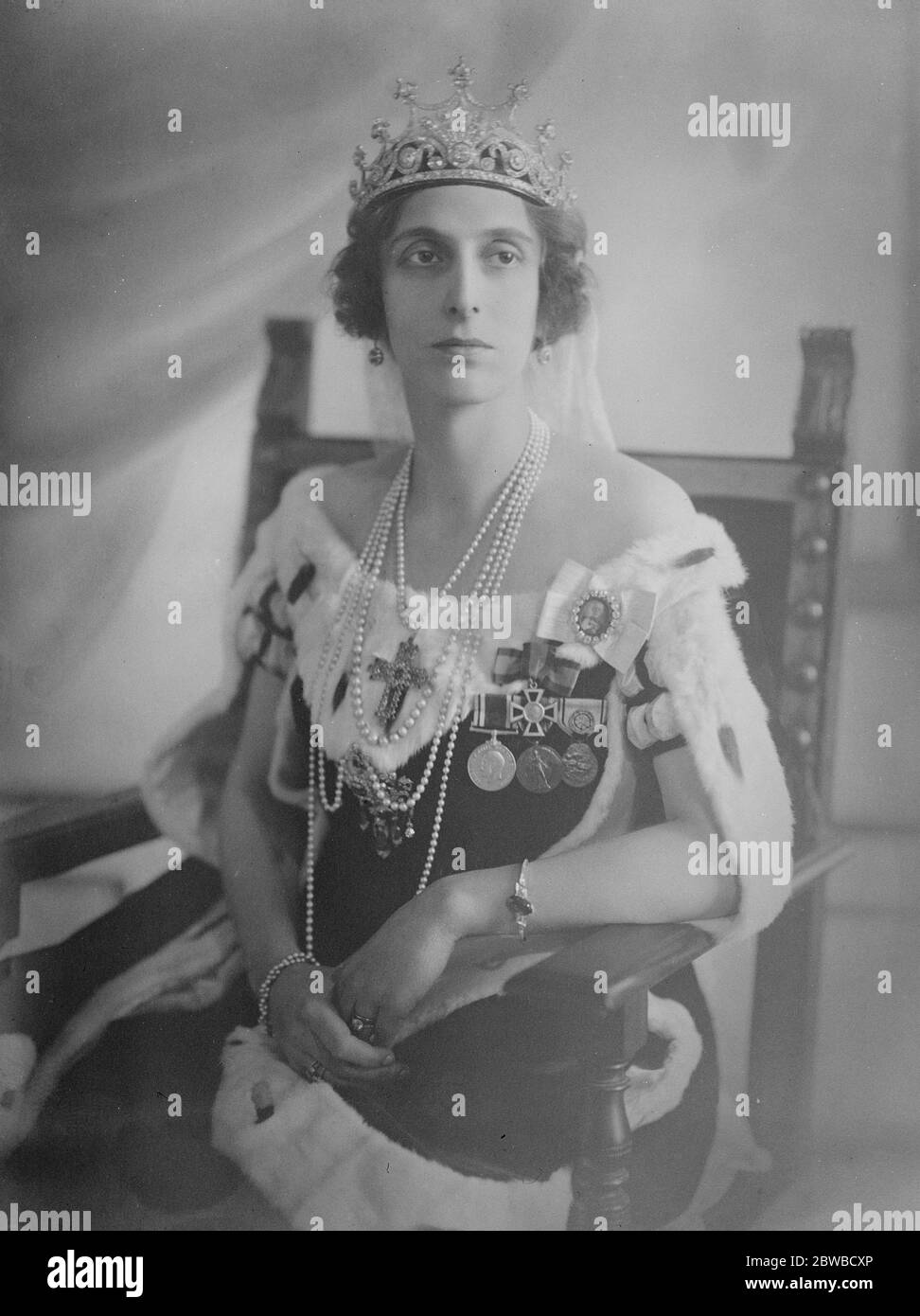 Die zukünftige Königin von Schweden . Ein schönes neues Foto von HRH der Kronprinzessin von Schweden, früher Lady Louise Mountbatten. 23. Januar 1925 Stockfoto