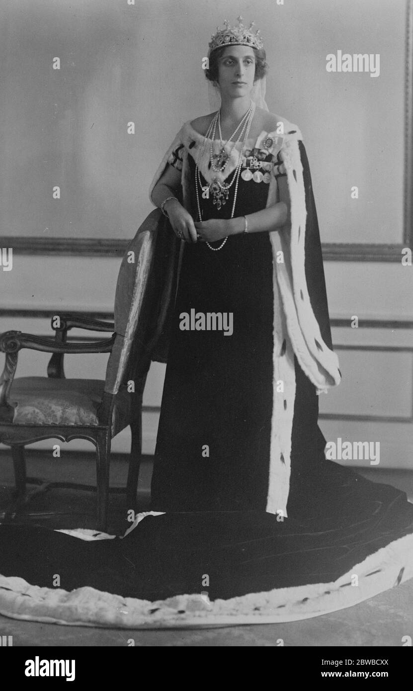 Die zukünftige Königin von Schweden . Ein schönes neues Foto von HRH der Kronprinzessin von Schweden, früher Lady Louise Mountbatten. 23. Januar 1925 Stockfoto