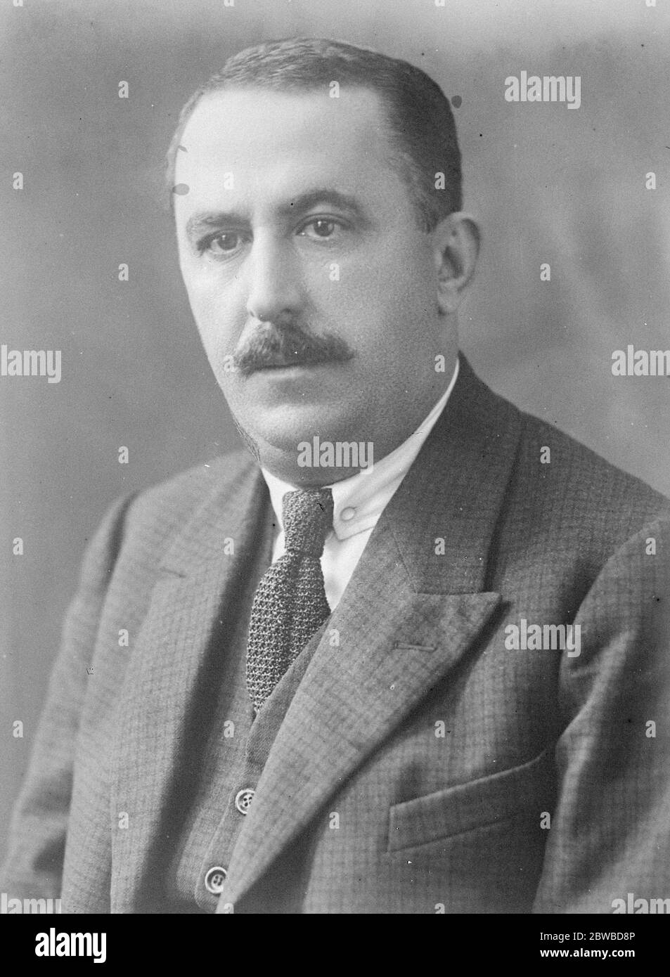 Den Handel mit England zu fördern. Tzvetko P. Bobochevski, bulgarischer Handelsminister, der im Interesse seines Landes auf einer Europa-Tournee beginnen wird. 21. Januar 1925 Stockfoto