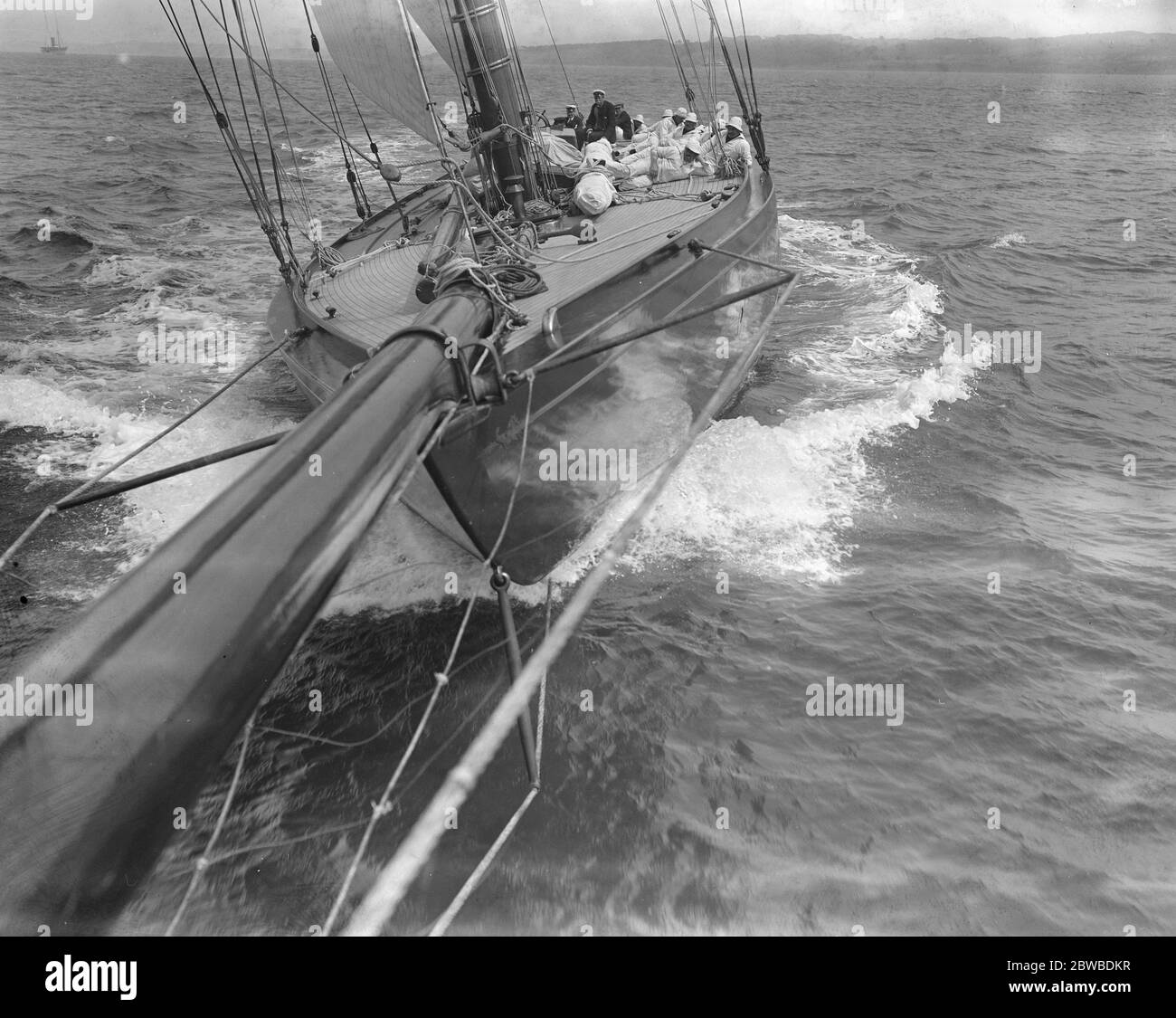 Shamrock IV unter Segel . 10. Oktober 1919 Stockfoto