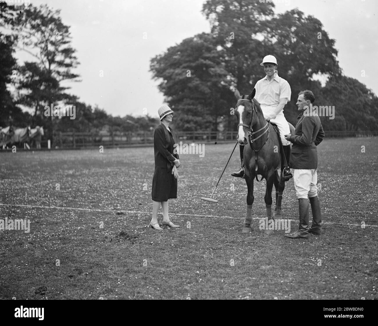 Ranelagh - 10. Husaren gegen Herren . Lady Katherine Dawnay , Marquis von Waterford und Herr Dawnay . 17 Juni 1928 Stockfoto