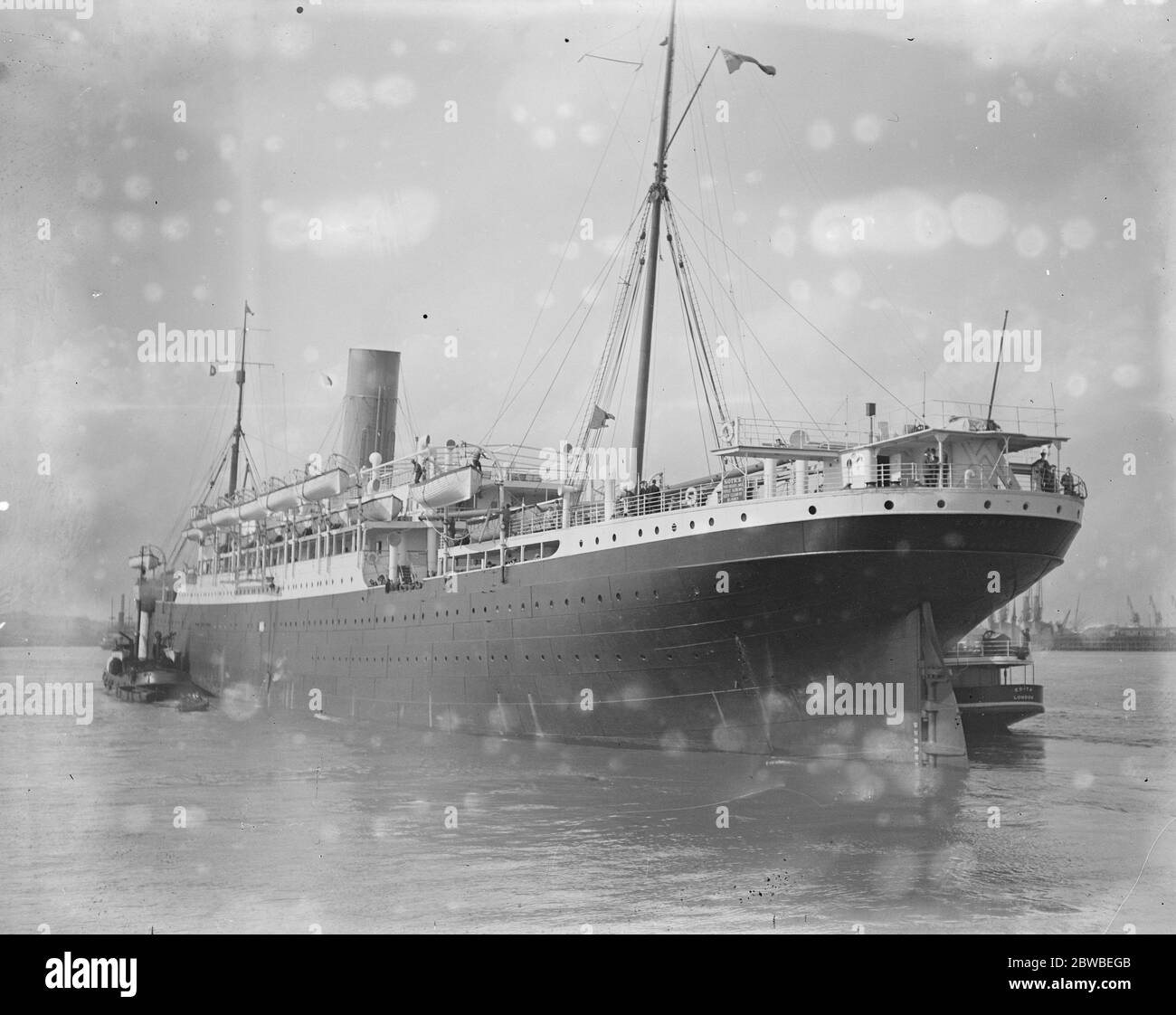 In Tilbury , Australien Liner SS Euripides 28 März 1923 Stockfoto