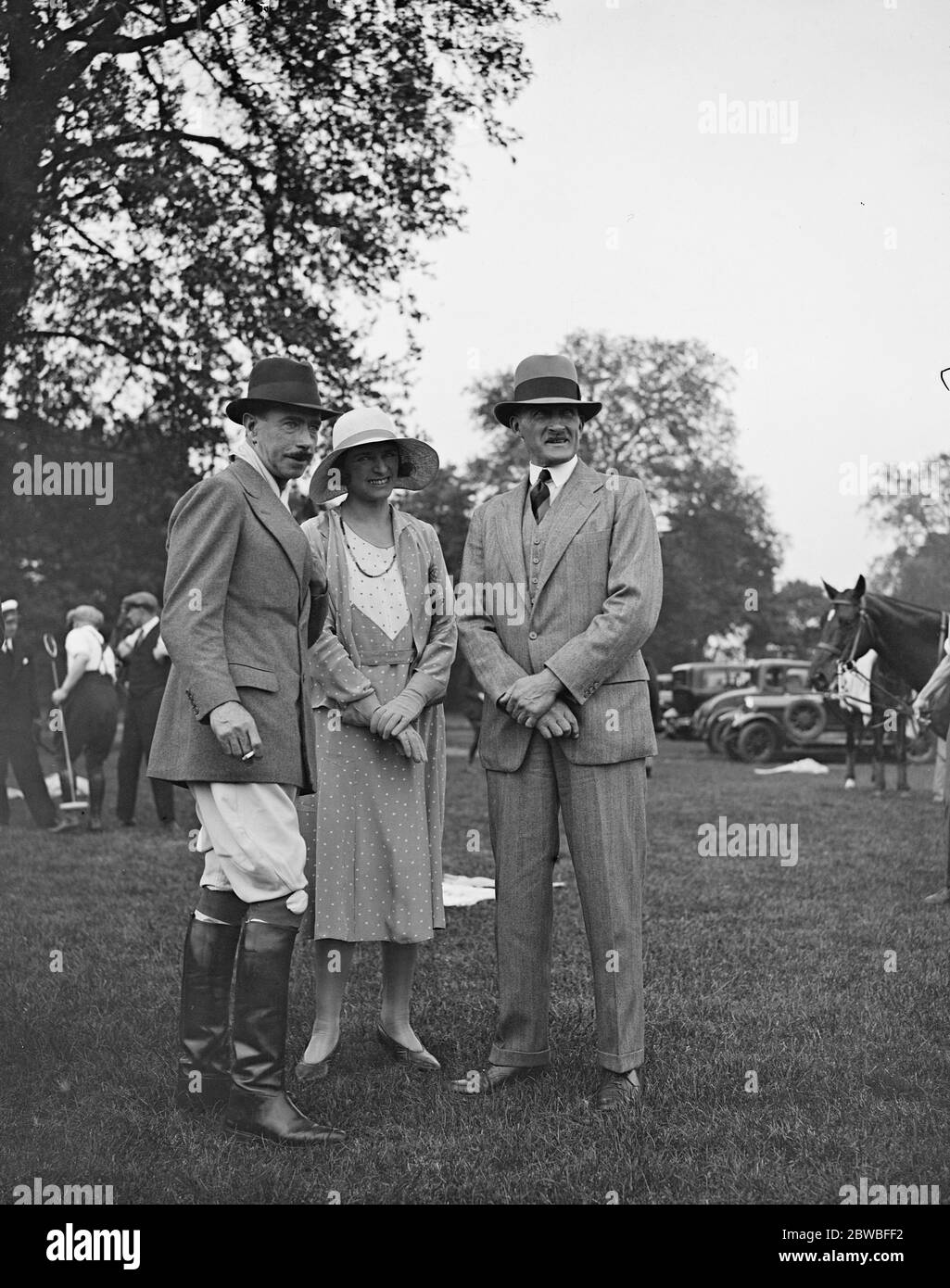 Ranelagh , Junior Colts Cup von links nach rechts ; Major Lyon , Mrs und Colonel Gordon White 27 May 1931 Stockfoto
