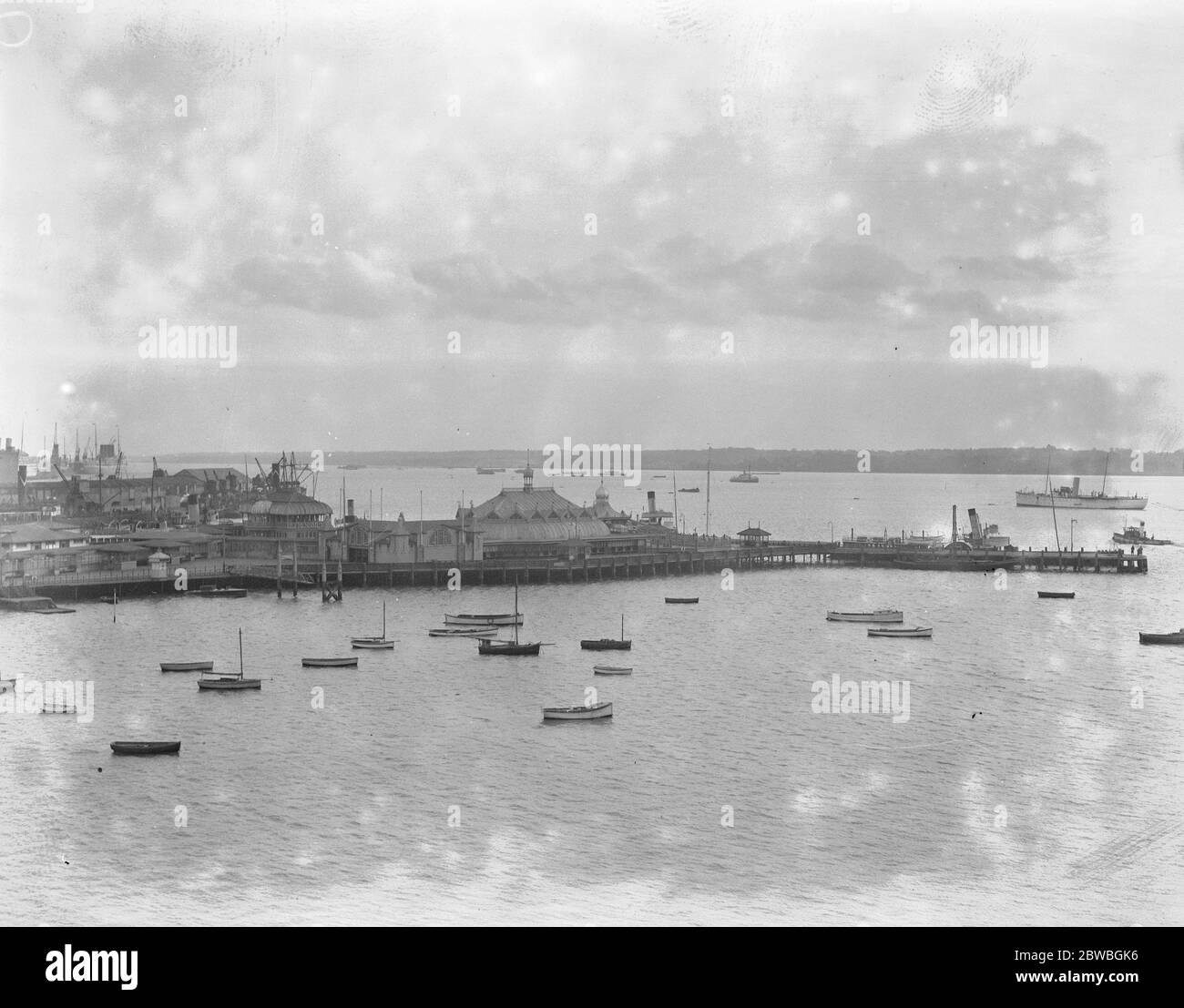 Southampton Stadtquai und Pier . November 1930 Stockfoto