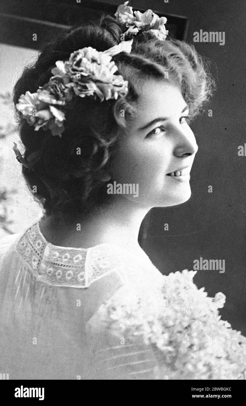 Miss Rosalie Gordon , die bekannte amerikanische Schauspielerin 20. Februar 1924 Stockfoto