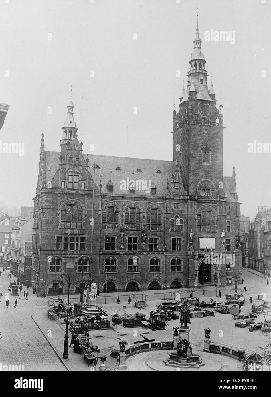 Ein Blick auf das Rathaus, Elberfeld. 28. September 1923 Stockfoto
