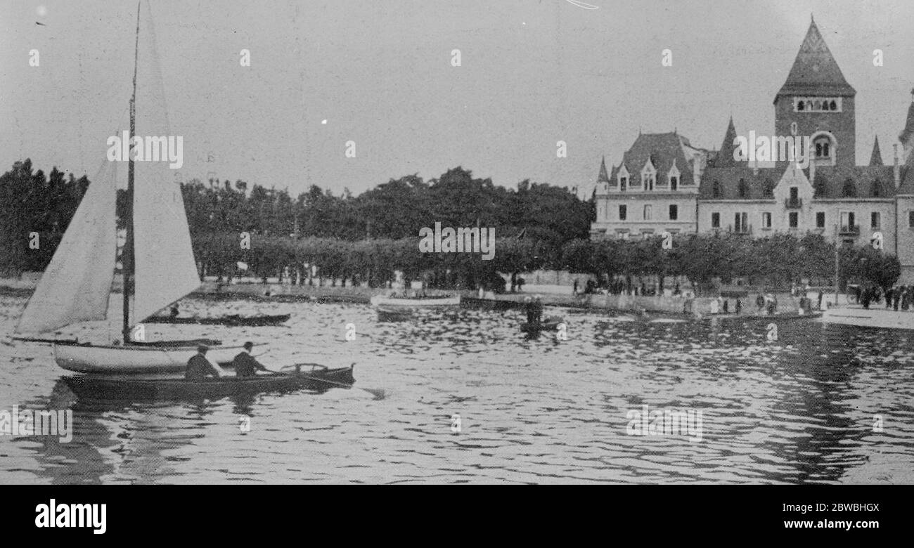 Lausanne das Hotel Du Chateau in der Schweiz 6. November 1922 Stockfoto
