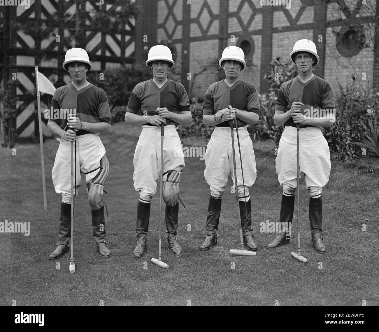 Polo in Ranelagh - das australische Team, das aus den Ashton-Brüdern besteht. Von links nach rechts; PS , GG , James und RR Ashton . 19 Mai 1930 Stockfoto