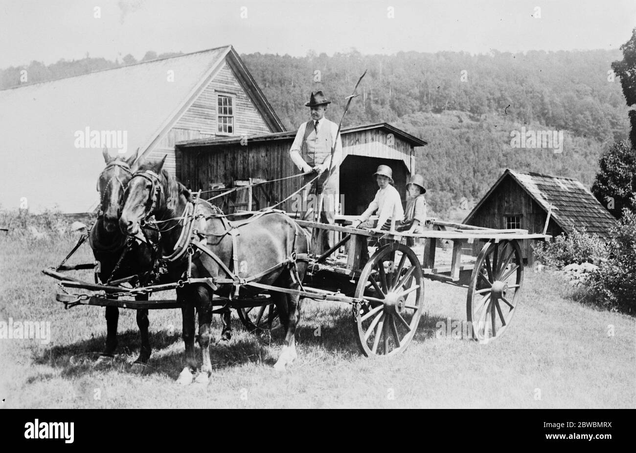New American President auf der Farm seines Vaters. Bis 13. August 1923 Stockfoto