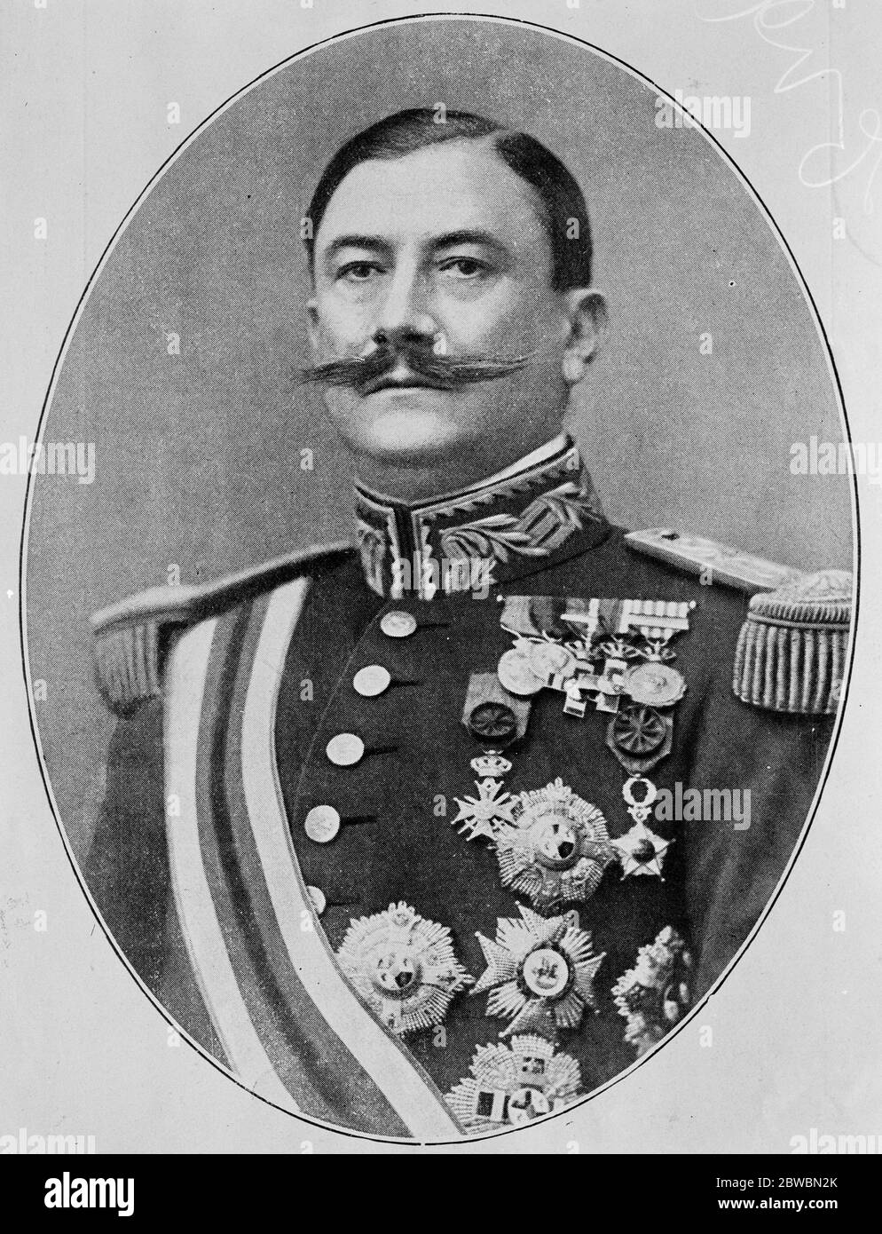 General Don Damaso Berenguer, der spanische Soldat mit einer brillanten Karriere, der vom Obersten Rat als Ergebnis der Anschuldigungen aus der Melilla-Kampagne vor Gericht gestellt werden soll. August 1923 Stockfoto