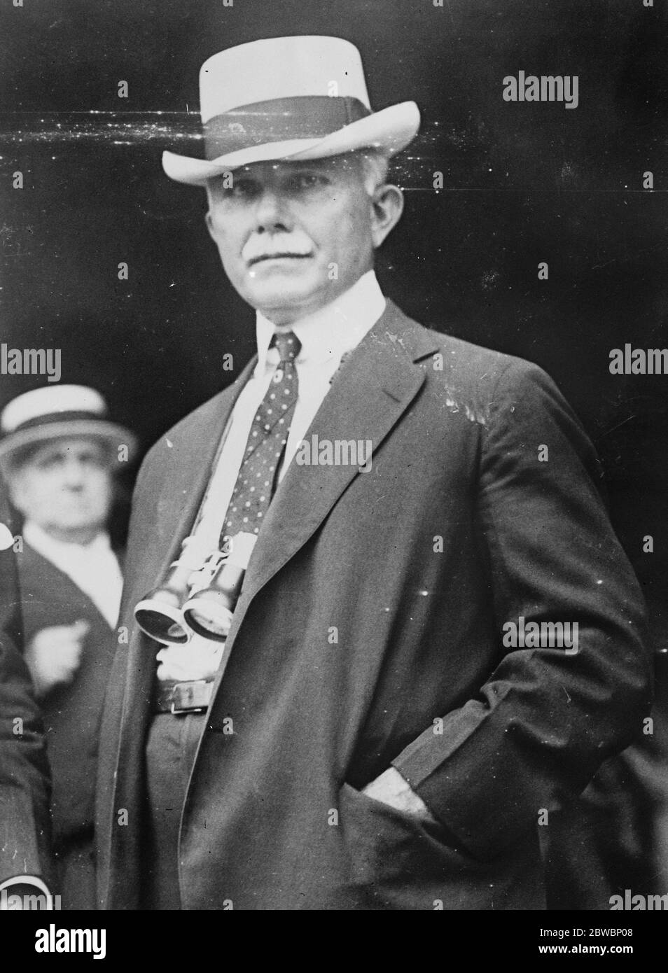 Sam Hildreth besaß die größten Rennställe auf dem Messegelände Rennbahn in New Orleans 15 Oktober 1923 Stockfoto