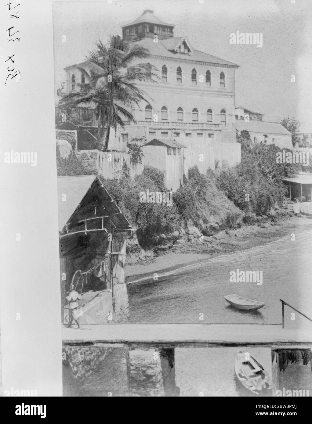 Jetzt wird von der Duke und Herzogin von York besucht. Mombasa, der Landeplatz. 23 Dezember 1924 Stockfoto
