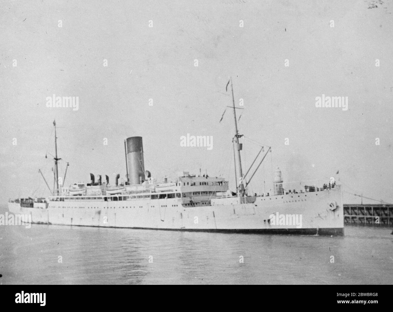 Geheimnis der Brittish Liner ' s rufen Sie die Liner Coronado , von dem ein drahtloser Anruf um Hilfe empfangen wurde . Für einige Zeit danach gab es keine weiteren neuen auf dem Schiff 30 Dezember 1925 Stockfoto