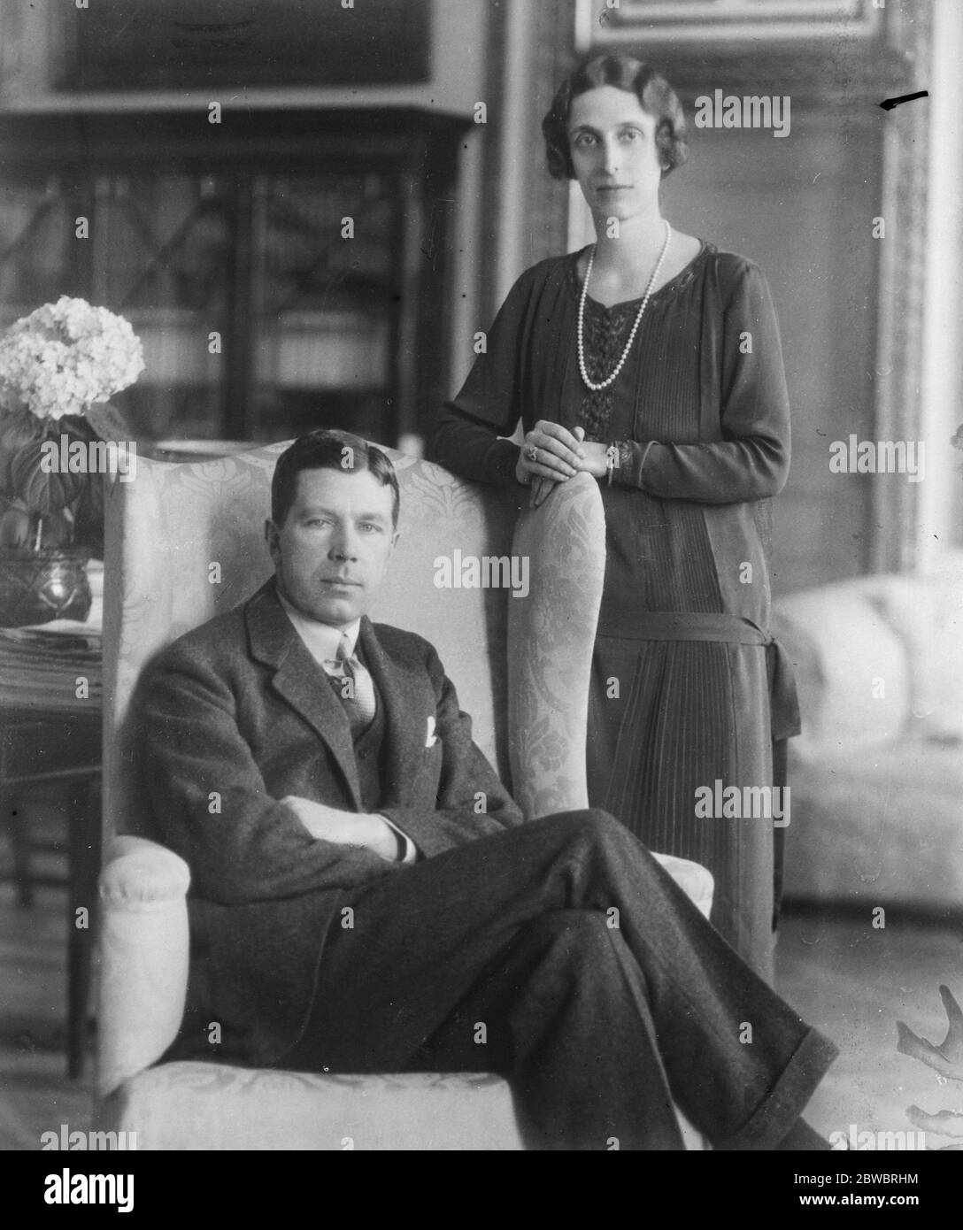 Auf ihrem Weg um die Welt. Der Kronprinz und die Prinzessin von Schweden fotografierten unmittelbar vor ihrer Abreise nach Amerika und in den Fernen Osten. 22 Mai 1926 Stockfoto