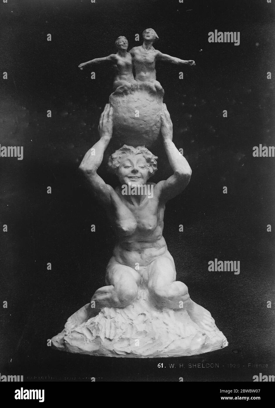 Fine Art Society 's Ausstellung von Dr. Sheldon 's Skulptur. Bronze des Egoismus von Dr. W. H. Sheldon . 13. November 1926 Stockfoto