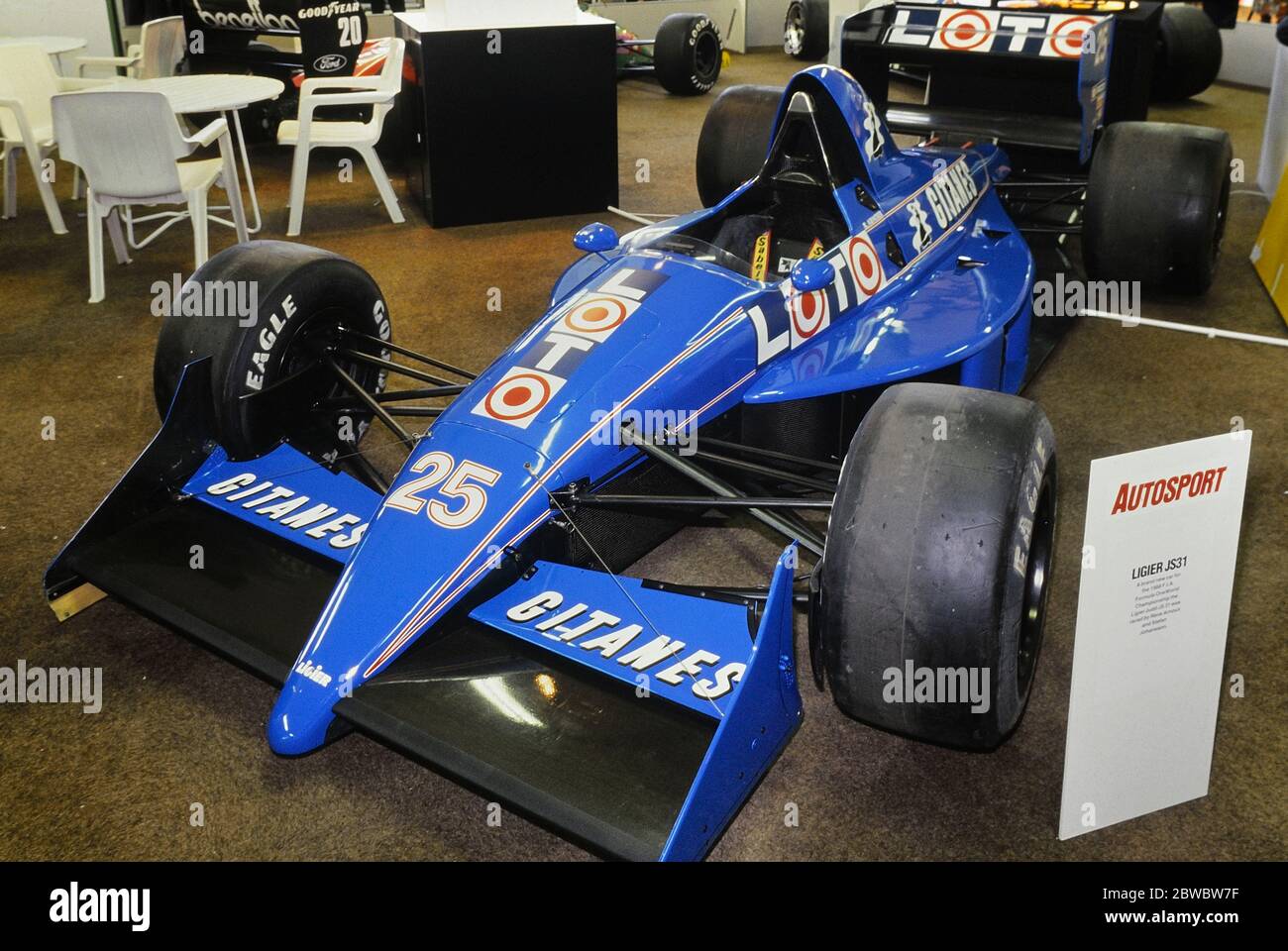 Ligier JS31 Formel-1-Auto auf der RENNWAGEN-SHOW 1989 zu sehen. Olympia 2, London, England, GB. 4.-8. Januar 1989 Stockfoto