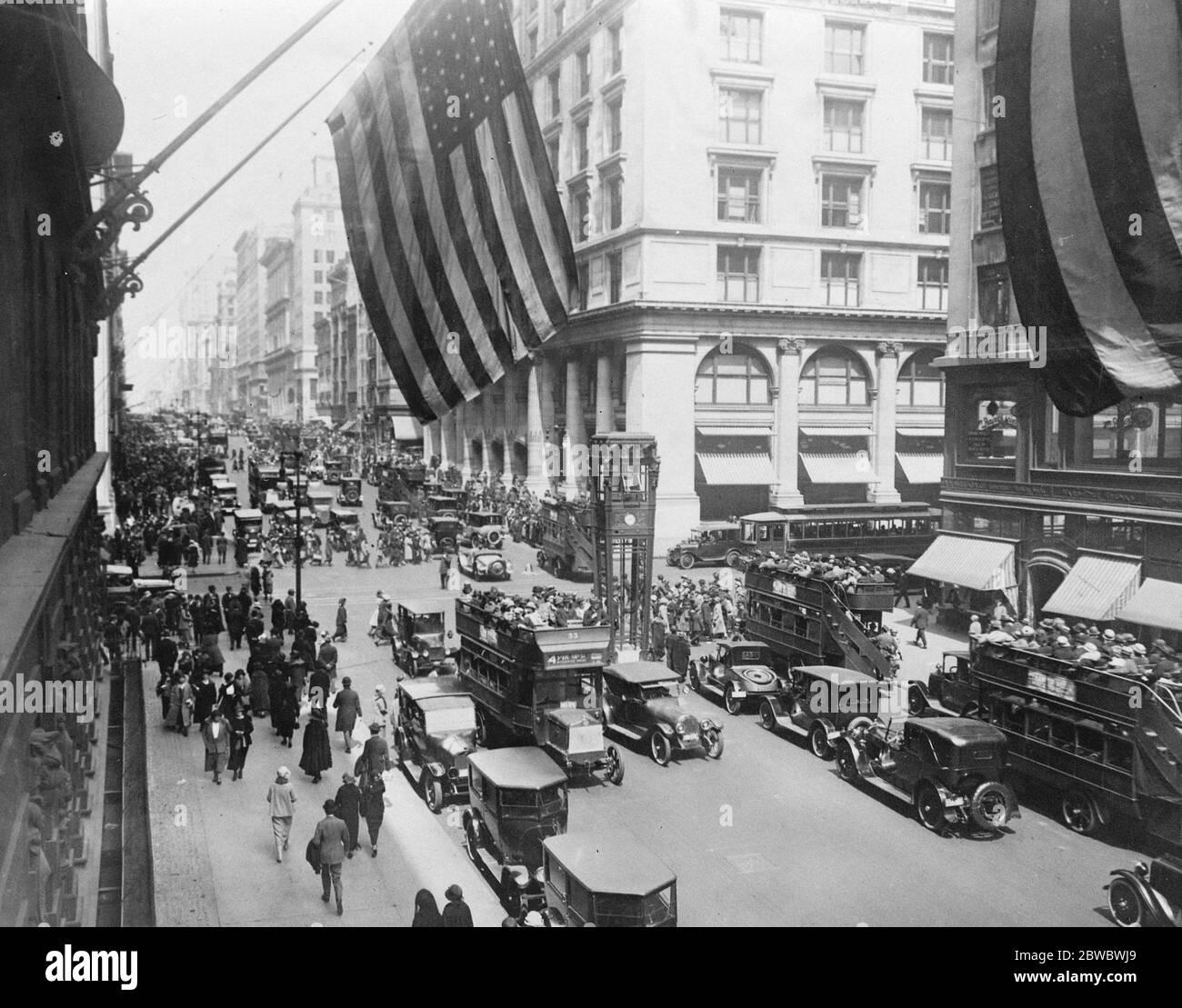 New York .Fifth Avenue in 34 Street. 1926 Stockfoto