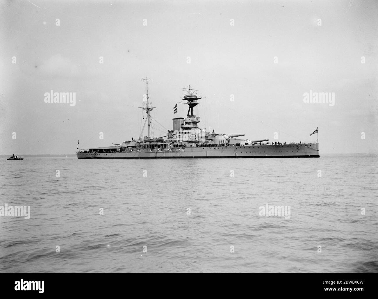 HMS Ramilies ein Schlachtschiff der Revenge-Klasse. 1926 Stockfoto
