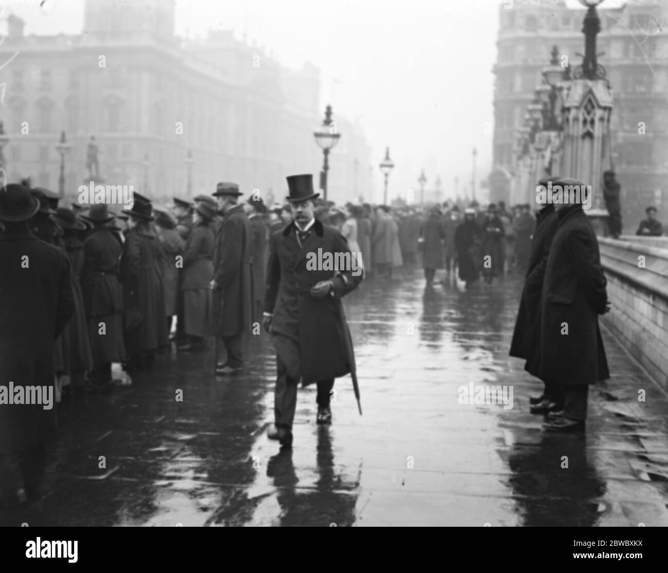 Staatliche Eröffnung des Parlaments . Lord Desborough Ankunft in Westminster . 10 Februar 1920 Stockfoto