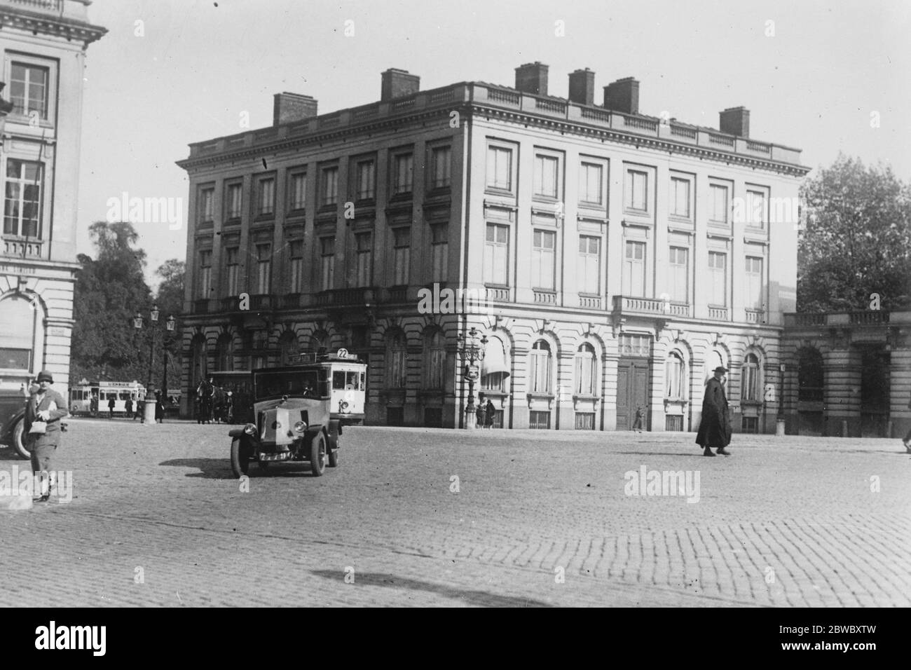 Wo Prinzessin Astrid und ihr Mann leben werden. Der linke Flügel des Königspalastes , Brüssel , die von Prinzessin Astrid und Prinz Leopold besetzt werden . 30. September 1926 Stockfoto