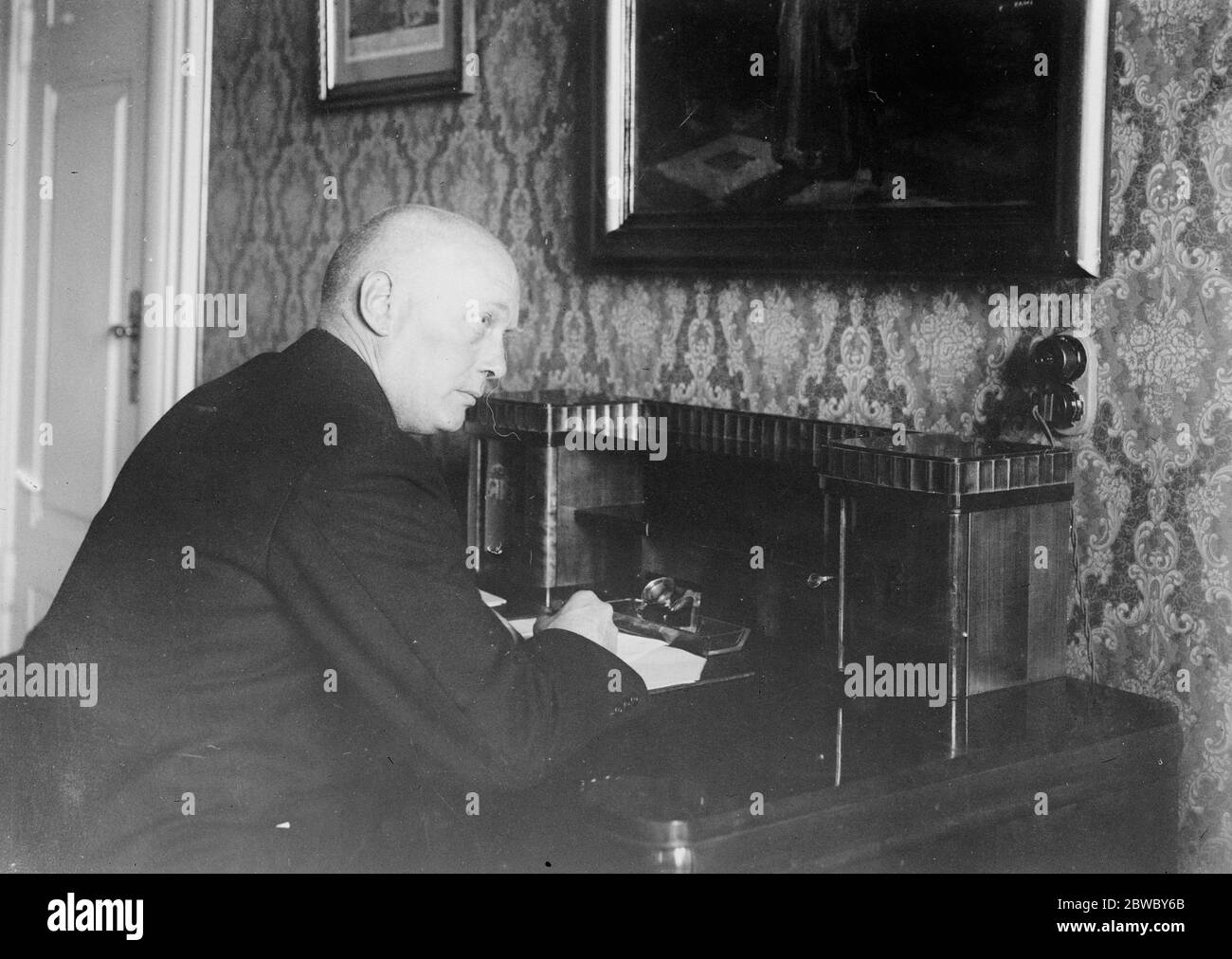 Neuer dänischer liberaler Premier . M Madsen Mygdal , der vom König gebeten wurde, eine liberale Regierung in Dänemark zu bilden. 18 Dezember 1926 Stockfoto
