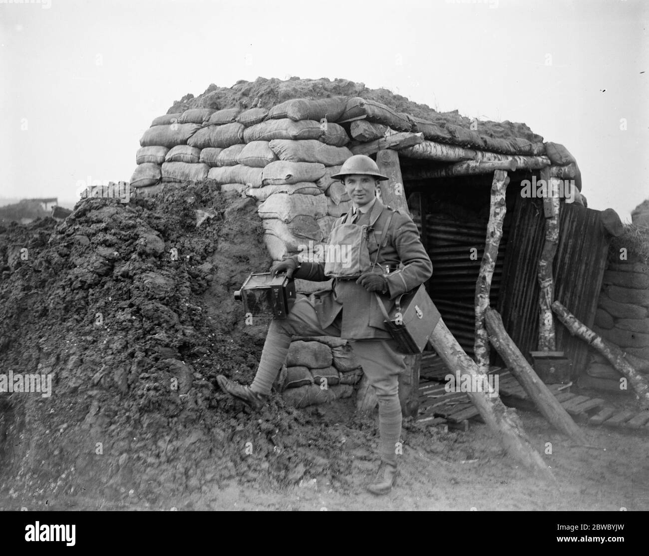 Ernest Brooks . In Frankreich während des Krieges . Berühmter Fotograf des Ersten Weltkriegs Stockfoto