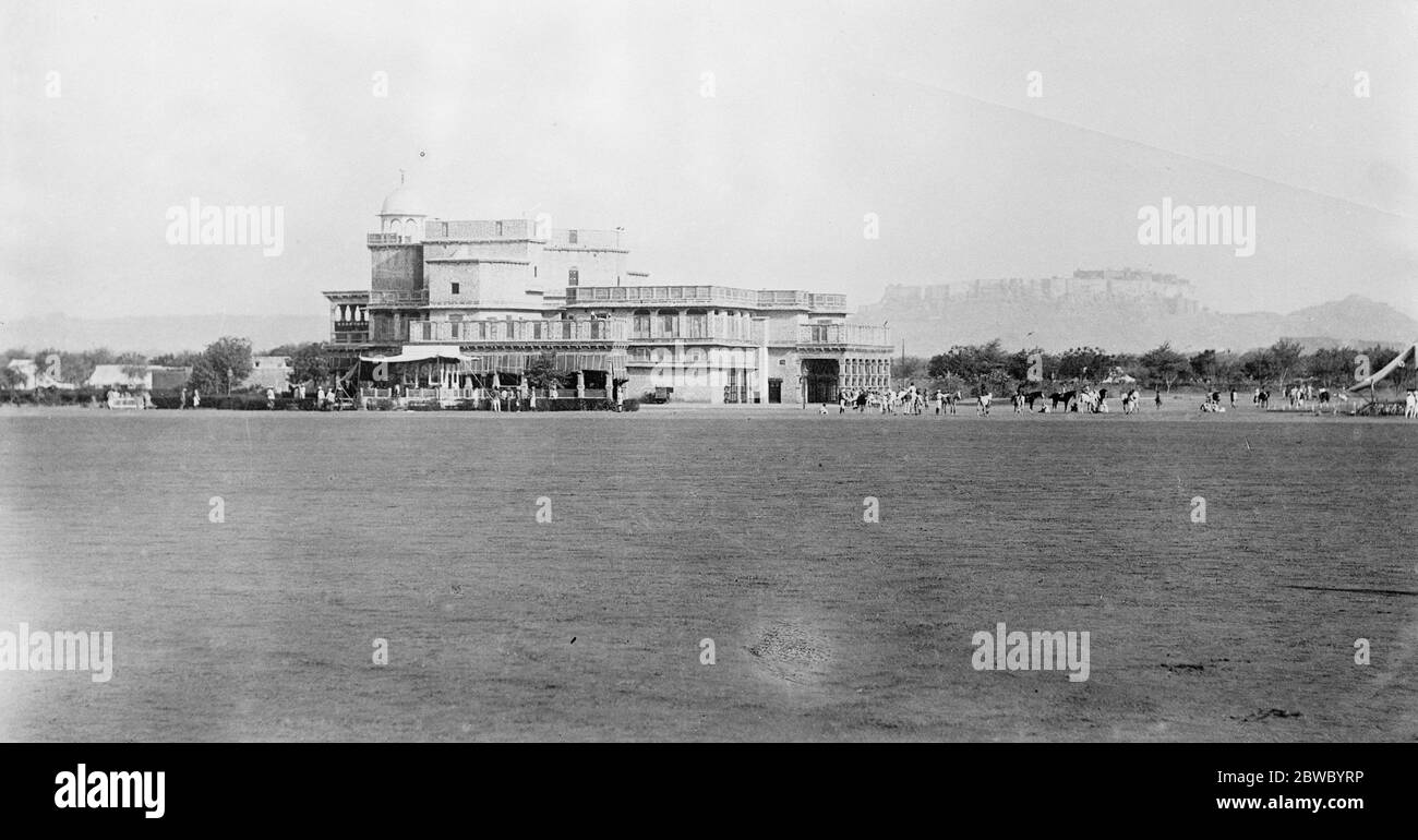 Der Maharadscha von Jodhpur ' s Besuch in London der Maharadscha ' s privaten Polo-Boden, Jodhpur, Indien 18 April 1925 Stockfoto