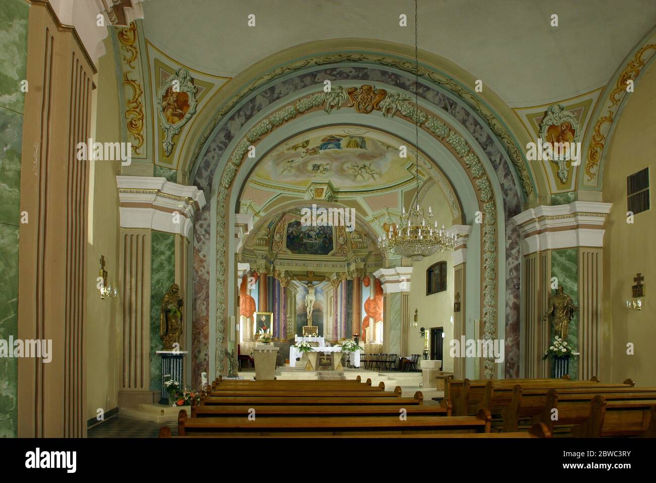 Pfarrkirche des Namens Maria und des Heiligen Georg in Odra, Kroatien Stockfoto