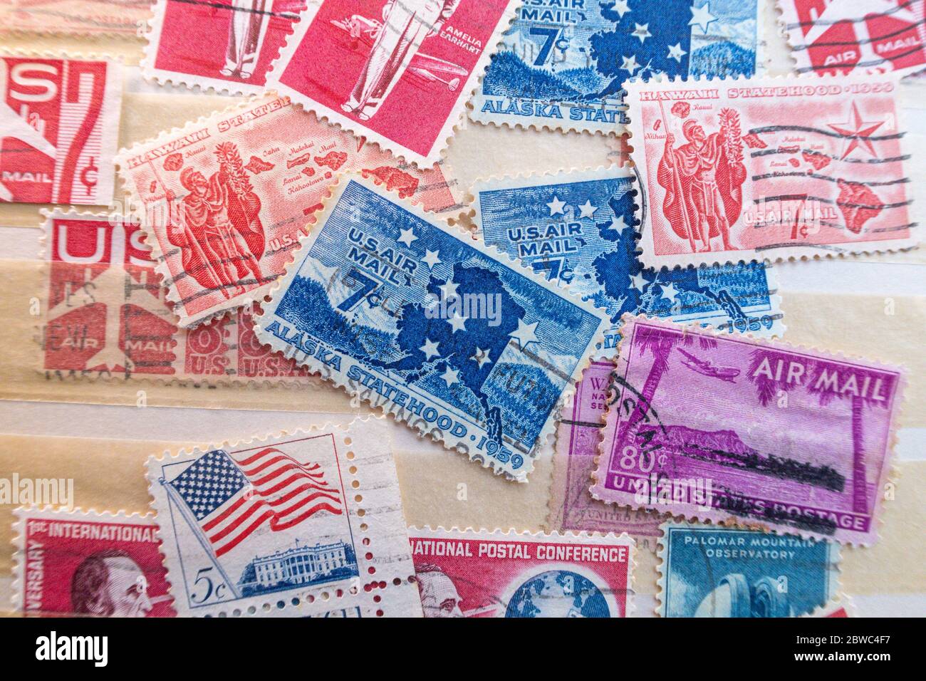 Briefmarken Der Vereinigten Staaten Von Amerika Stockfoto