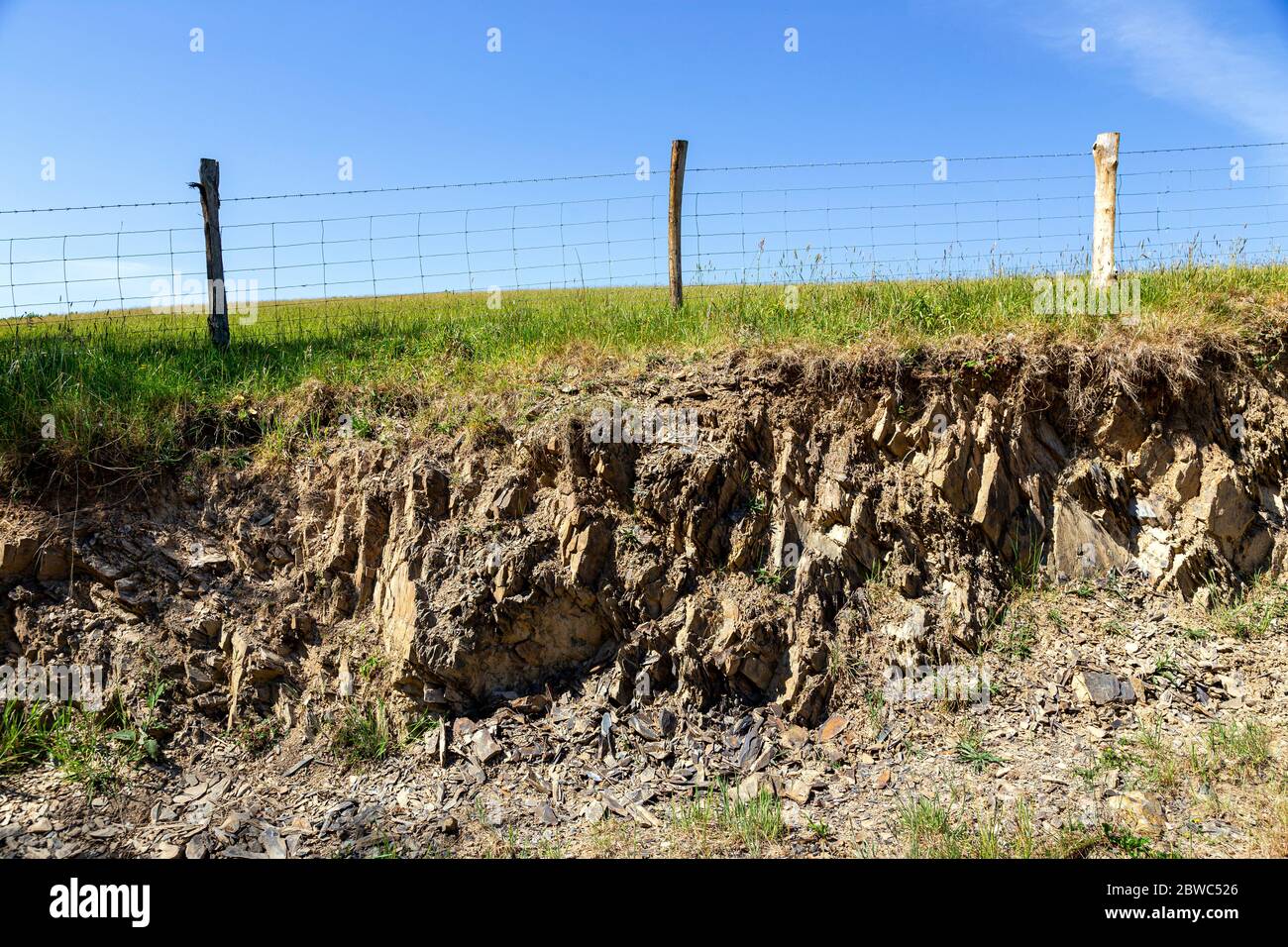 Schilffelsen, Landschaft - Landschaft, Horizontal, Atlantik, Farbbild, dramatischer Himmel, extremes Gelände, Hartland Quay, Langzeitbelichtung, Mehrfarbig, Stockfoto