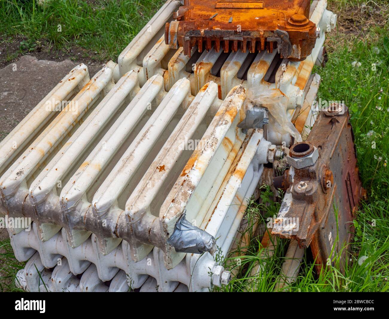 Alte Heiztechnologie Renovierung Stockfoto
