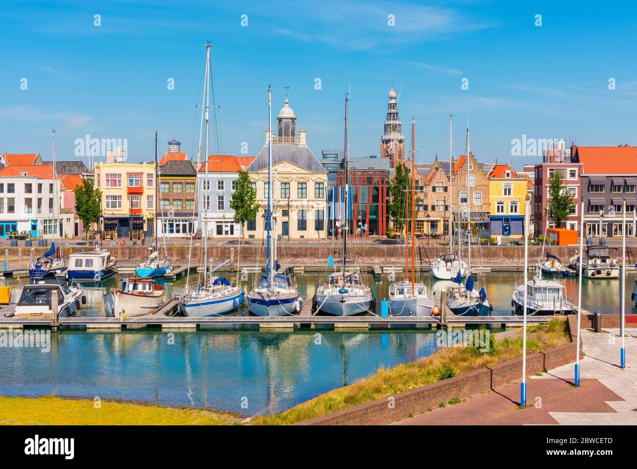 Marina in Vlissingen Zeeland Niederlande Stockfoto