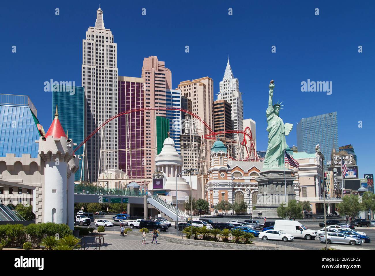 Las Vegas, Nevada - 30. August 2019: New York-New York Hotel and Casino in Las Vegas, Nevada, Vereinigte Staaten von Amerika. Stockfoto