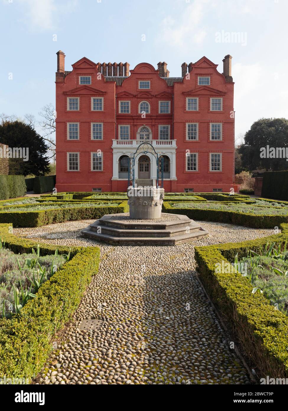 Rückansicht des holländischen Hauses Teil des Kew Palace ein britischer Königspalast in Kew Gardens, London, England Stockfoto
