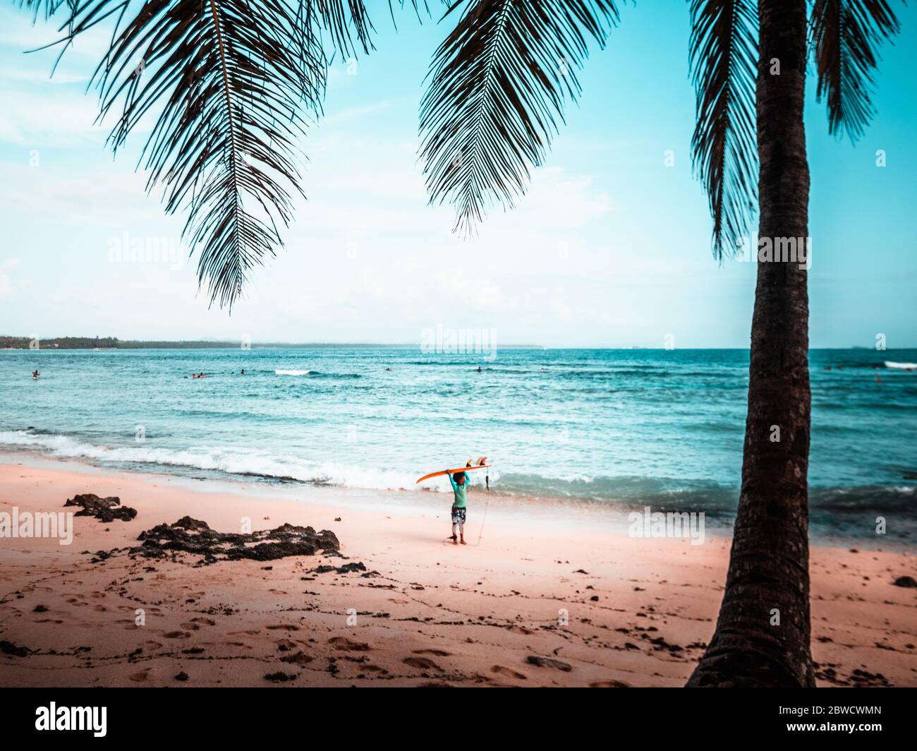 Siargao Island Surfstrand Stockfoto