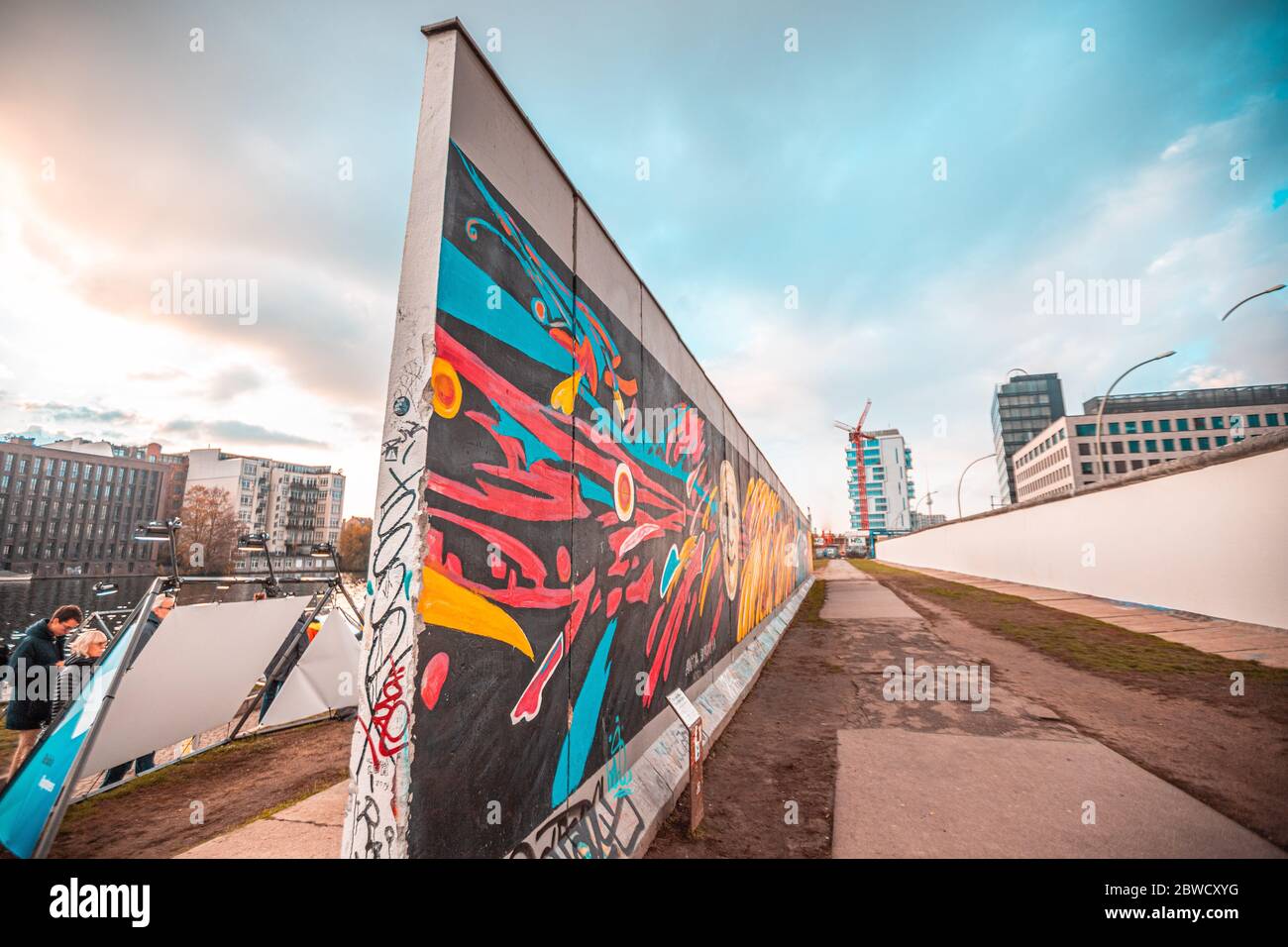 Die Berliner Mauer Stockfoto
