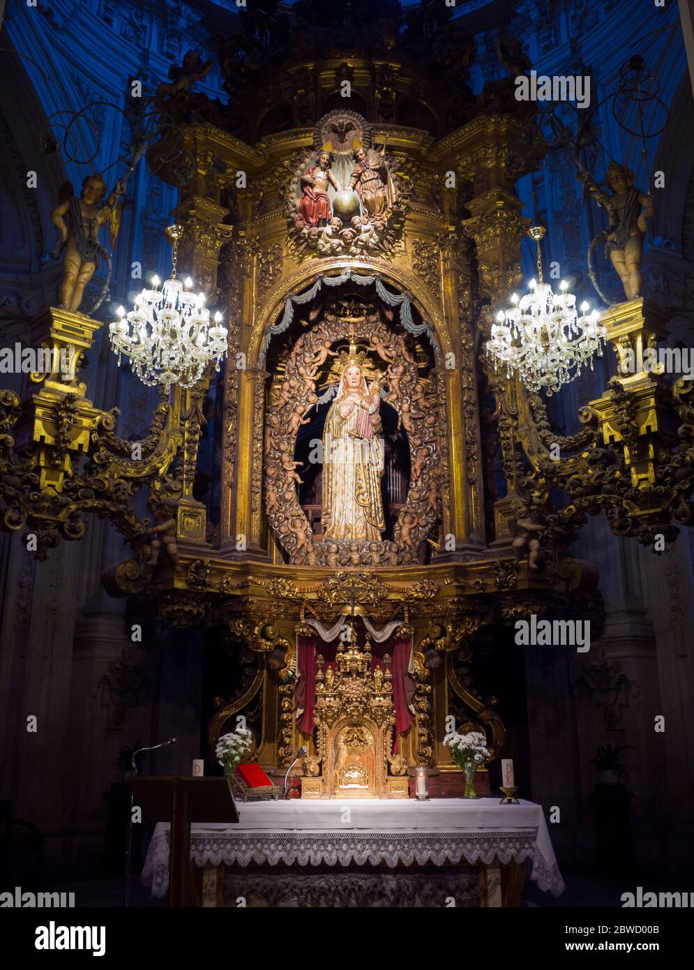Virgen de los ojos grandes (patrona de Lugo). Catedral de Lugo. Galicien. España Stockfoto