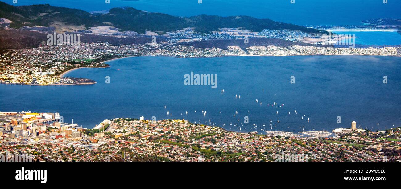 Luftaufnahme Hobart Tasmania Australien Stockfoto