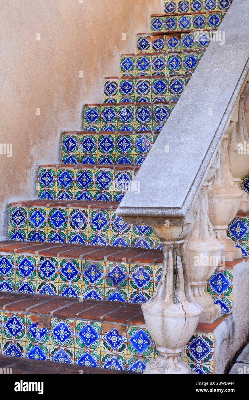 Treppen in Tlaquepaque Village, Sedona, Arizona, USA Stockfoto