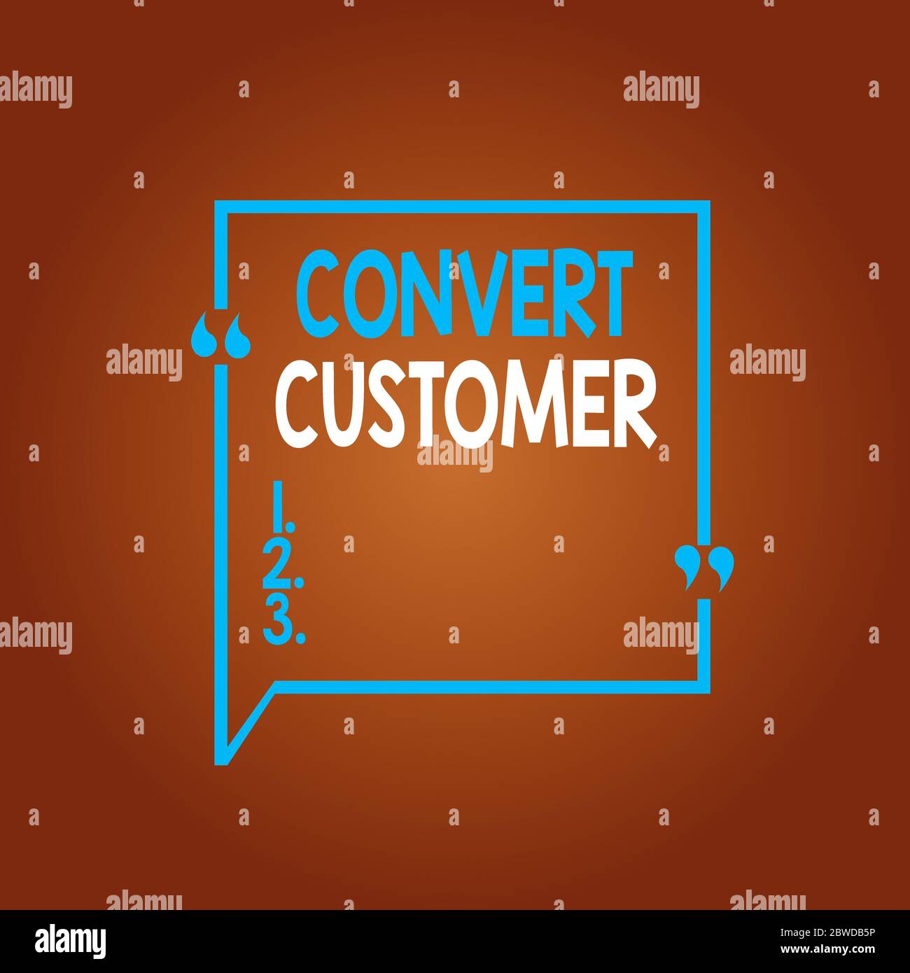 Konzeptionelle Handschriftliches, die Convert Customer zeigt. Konzept Bedeutung Marketing Taktik und Strategie Drehen führt in Käufer Square Grenze Outline mit B Stockfoto