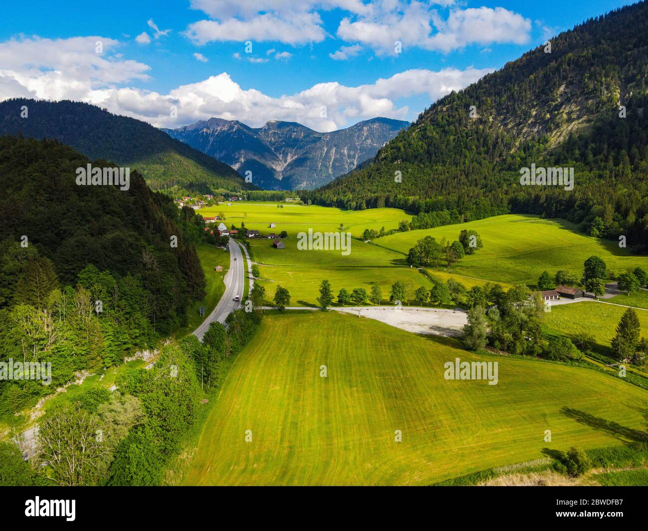 Die Natur Bayerns im Allgäu der deutschen Alpen Stockfoto